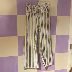 Striped wide leg h&m pants